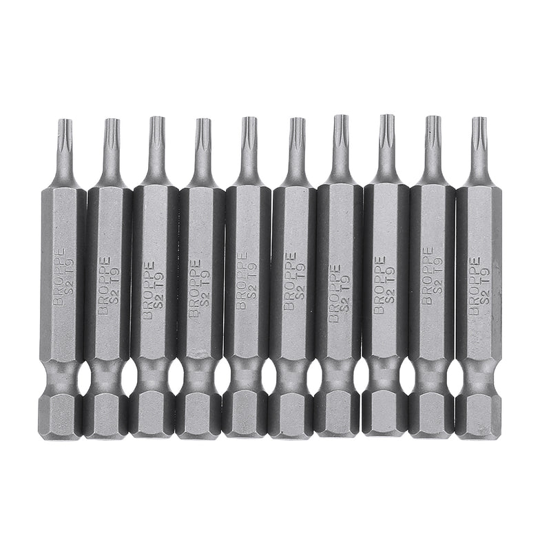 BROPPE 10Pcs Magnetic Torx Screwdriver Bits T5/T6/T7/T8/T9/T10/T15/T20/T25/T27/T30/T40 1/4 Inch Hex Shank Screwdriver Set for Bosch