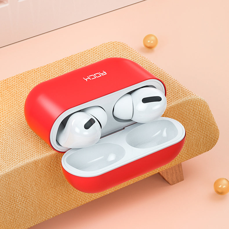 ROCK 0.8mm Ultra-thin Pure Liquid Silicone Dustproof Earphone Storage Case for Apple Airpods 3 Airpods Pro