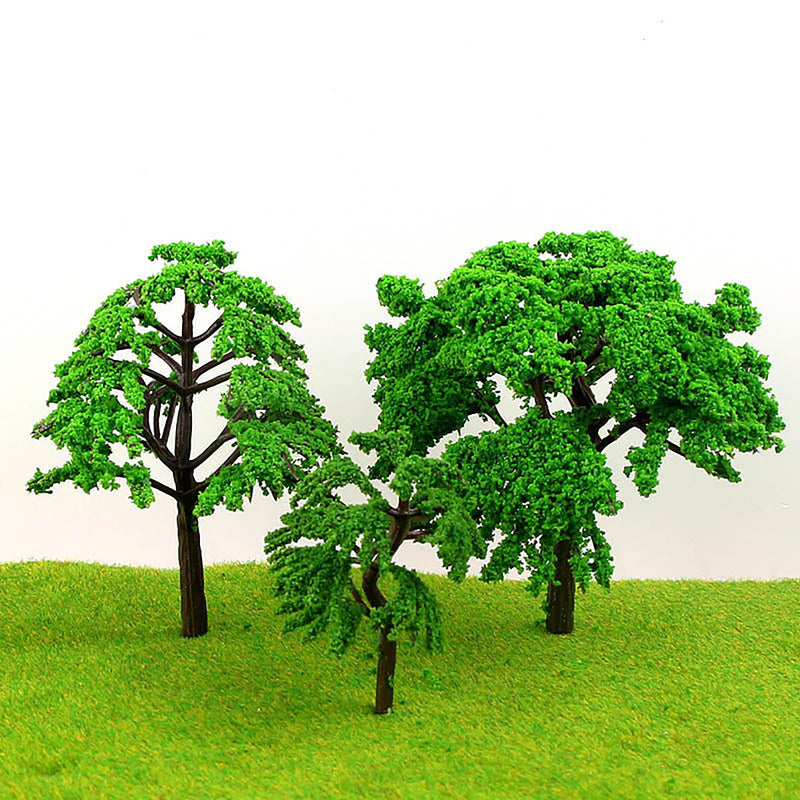 30/50Pcs Mini Green Trees Architecture Micro Landscape Scenery Railway Model Decorations