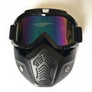 Motorcycle Helmet Face Mask Windproof Shield Goggles Detachable 8 Colors