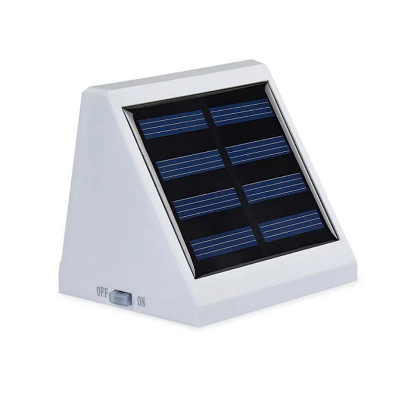 Solar Powered 4 LED Wall Light Outdoor Garden Fence Patio Door Lantern Lamp