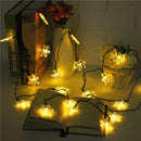 5M 20 LED Snowflake Bling Solar Fairy String Lights Christmas Outdoor Party Multicolor Lamp