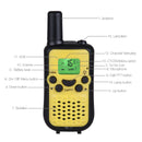 KALOAD T-669 2Pcs Portable Mini Durable Kids Walkie Talkies 2 Way Radio Back-lit LCD Screen