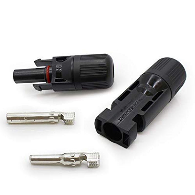 Excellway 5 Pairs PV Solar Panel Cable MC4 Connectors Male & Female Waterproof IP67 for Photovoltaic Solar System