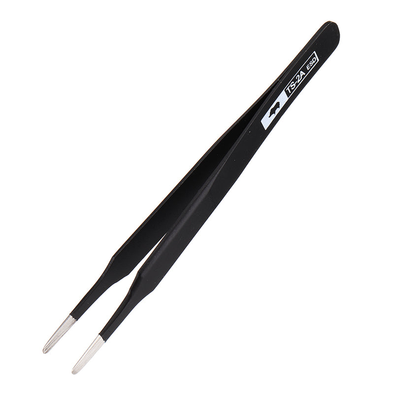 Anti-static ESD Stainless Steel Tweezer Maintenance Tools Industrial Precision Curved Straight Tweezers Repair Tools