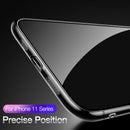 Cafele Gradient Color Tempered Glass + Soft Silicone Edge Protective Case for iPhone 11 6.1 inch