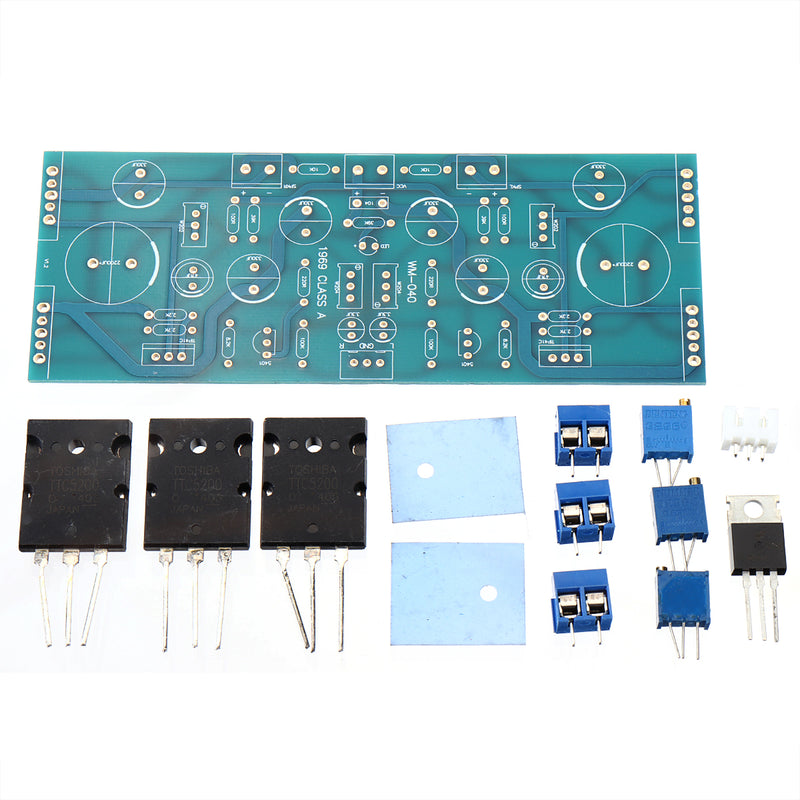 HOOD 1969 NPN 2.0 Channel Class A Amplifier Board and Heatsinks DIY Kit