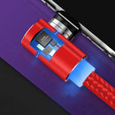 TOPK 3A Type C Micro USB 90 Degree Fast Charging Magnetic Data Cable For Huawei P30 Pro Mate 30 Xiaomi Mi9 Redmi 7A Redmi 6Pro S10+