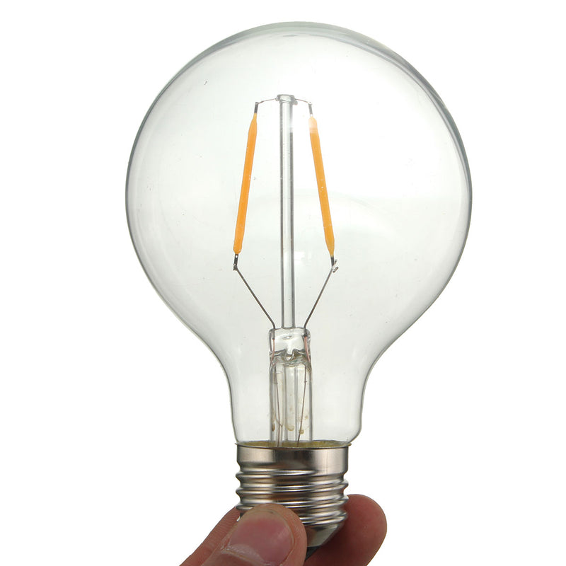 Dimmable E27 2W Warm White COB LED Filament Retro Edison Incandescent Light Bulb AC110V/220V