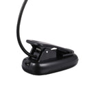 LUSTREON USB Rechargeable Flexible 1W 5 LED Clip Reading Night Light 3 Brightness Modes Table Lamp