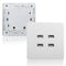 3.1A AC Power Wall Receptacle Socket Plate  Charger Outlet Panel with 4 USB Port