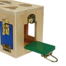 Children Wooden Little Lock Door Latch Box Case Kid's Early Educational Toys