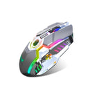 ZERODATE T30 2400DPI 2.4G Wireless RGB LED Rechargeable Ergonomic Design Gaming Mouse for PC Laptop