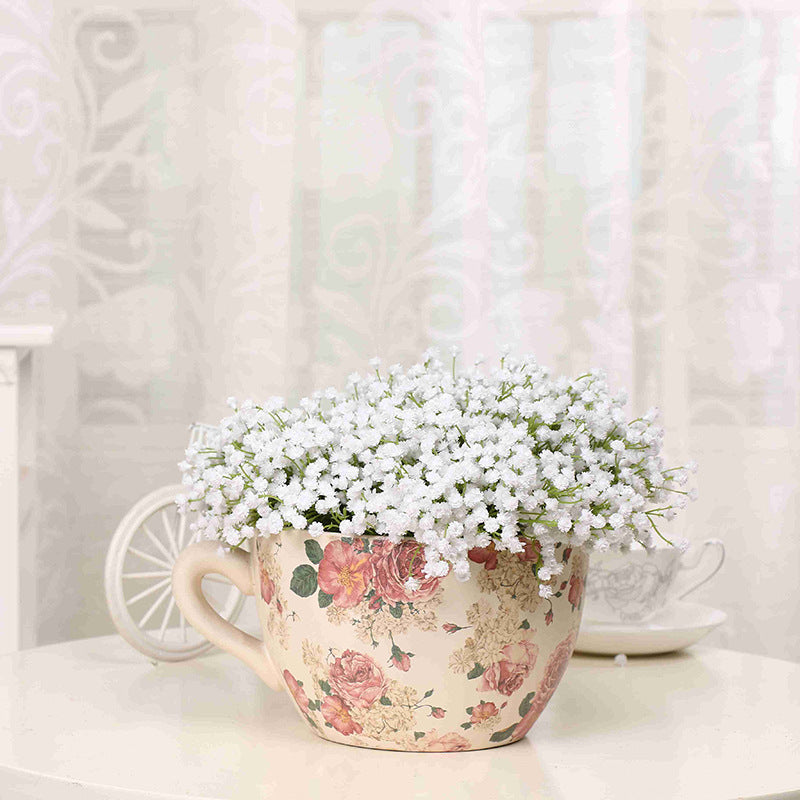Single Branch Baby's Breath Artificial Flowers Fake Flower for Home Wedding Decoration Shooting Props