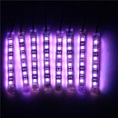8X Multicolor 5050 LED Remote Light Strip For Kawasaki Honda BMW Halley Audi