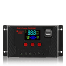 Minleaf PWM 10A/20A/30A 12/24V Auto Adapt LCD Solar Charge Controller Photovoltaic Solar Panel Controller Battery Regulator Adjustable Parameter
