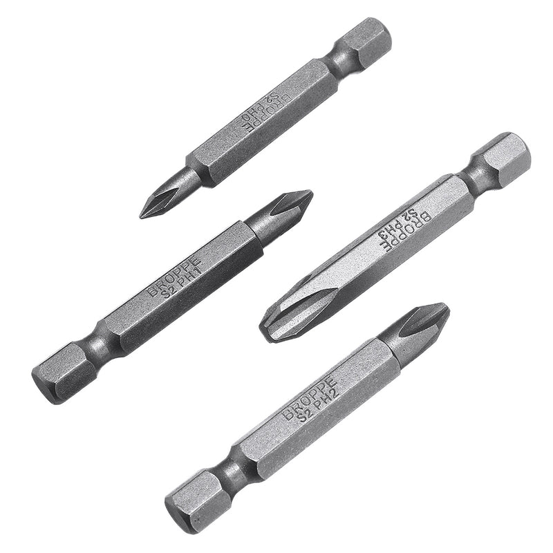 BROPPE 10Pcs Magnetic Phillips Screwdriver Bits PH0/PH1/PH2/PH4 1/4 Inch Hex Shank Screwdriver Set
