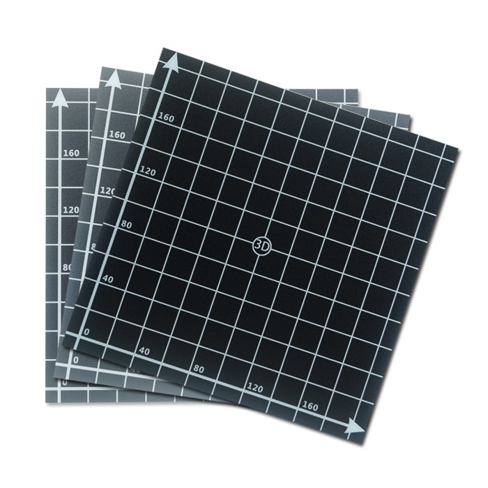 220*220mm Black Square Scrub Surface Hot Bed Platform Sticker Sheet With 1:1 Coordinate