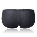 Bikini Brief Solid Color Jacquard Breathable Swimsuits for Men Swimwear