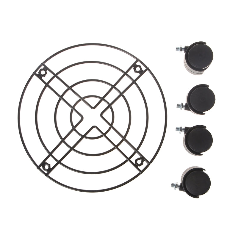 Flower Plant Pot Round Wheels Heavy Mover Trolley Candy Garden Tools Plate Metal Stand Caster Holder