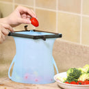 Portable Silicone Food Storage Bag Sealing Bag Refrigerator Meat Fruit Food Kitchen Storage Freezer Bag Fresh Bag