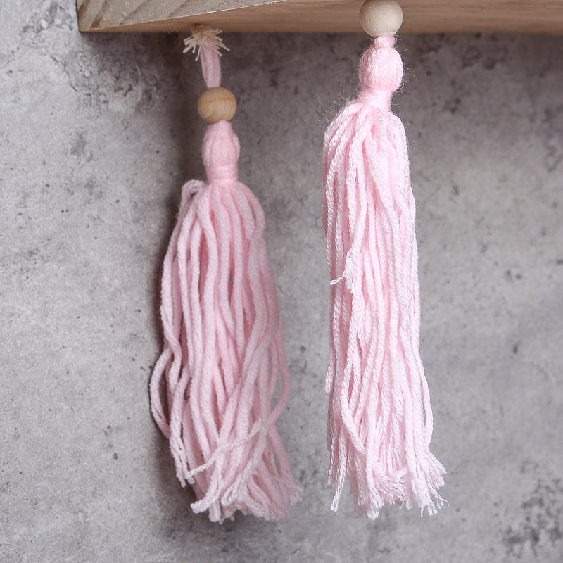 Wood Rope Floating Tassel Floating Wall Swing Shelf Hanging Storage Decorations