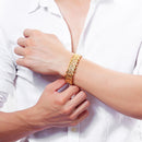 18K Gold Plated Flower Shape Male Bracelet
