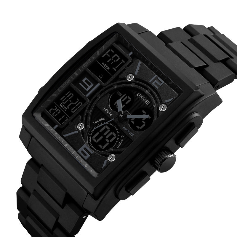 SKMEI 1274 Outdoor Sport Digital Watch PU Band 5ATM Waterproof Chronograph Men Wristwatch