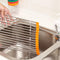 Stainless Steel Collapsible Kitchen Sink Drain Tray Leachate Rack Shelf