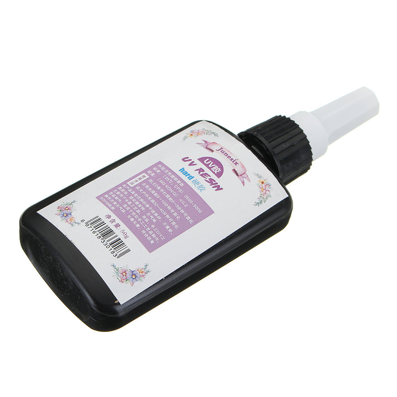 50ml UV Jewel Glue Crystal Glue DIY Handmade UV Curing Resin Liquid Fast Dry Adhesive Metal Glue