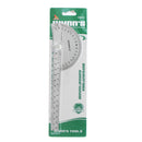 Wynns W0262A 90X150MM 180 Degree Stainless Steel Protractor Round Angle Ruler Tool