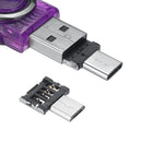 2Pcs USB-C 3.1 Type C Male to USB Female OTG Adapter Converter for Game Controller Mobile Phone Tablet
