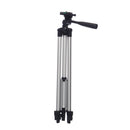 Silver 1.3m 3 Sections Adjustable Aluminum Alloy Tripod Phone Holder With Phone Clip For iPhone Samsung Huawei Xiaomi