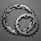 32T/22T Round Black Chainring Bicycle Repair Discs For 9 Speed Crank CrankSet