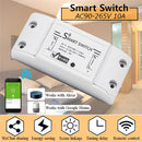 LUSTREON AC90-250V WiFi APP Relay Module DIY Smart Home Automation Light Switch Work With Amazon Alexa Google