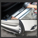 Car Stickers Carbon Fiber Red Rubber Door Sill Protector Edge Guard Strip