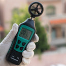 Handheld Anemometer High Precision Wind Speed Meter Temperature Measuring LCD