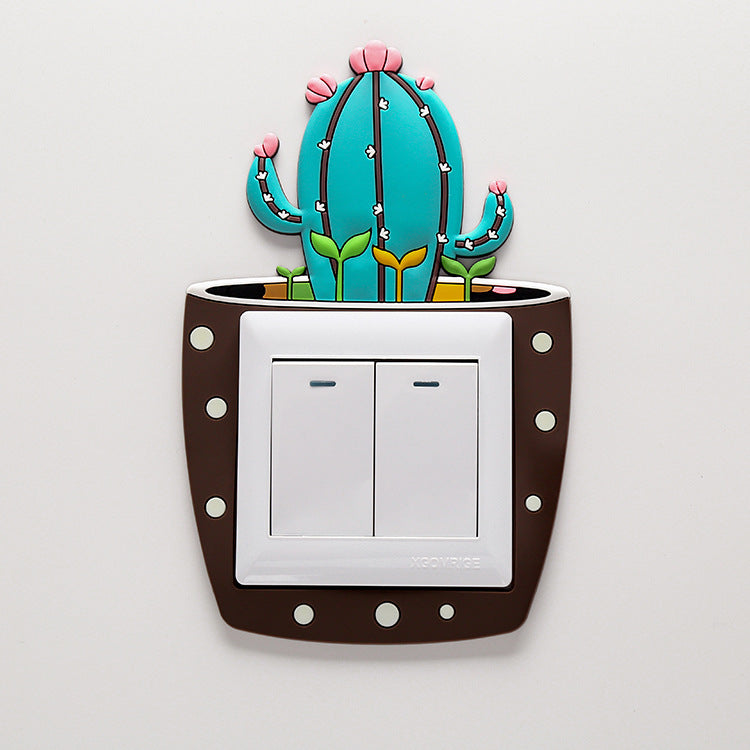Luminous Light Switch Stickers Cartoon Decorative Wall Stickers