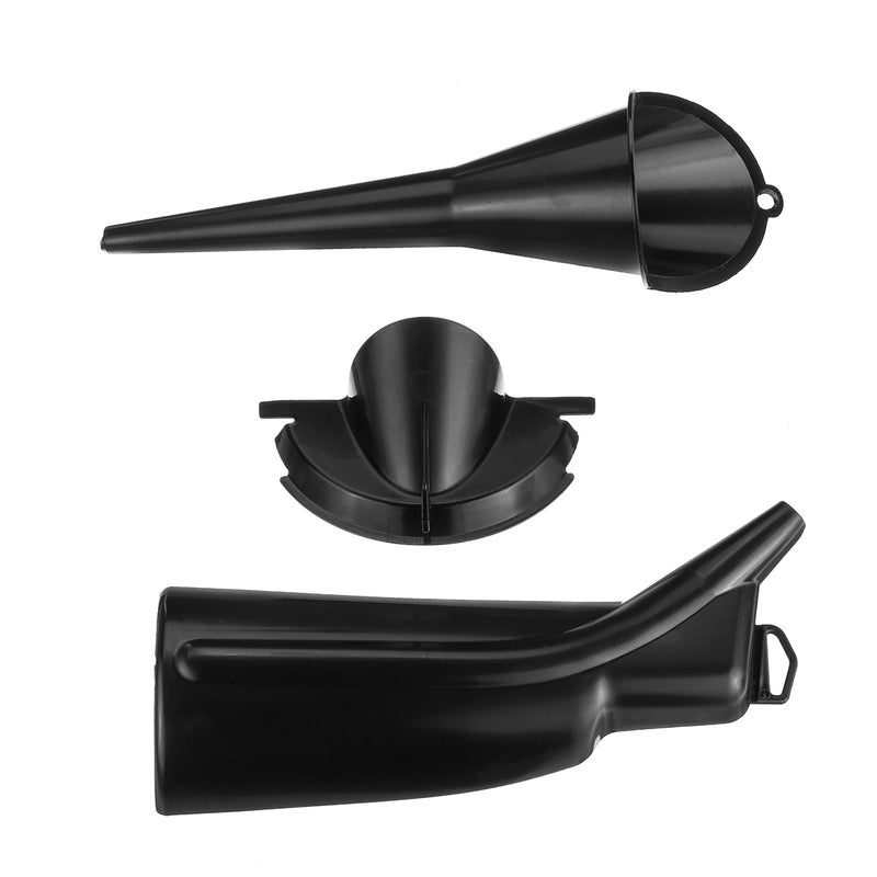 3pcs Crankcase Fill+Primary Case Oil Fill+Drip-Free Oil Funnel Kit For Harley Motorcycle Black
