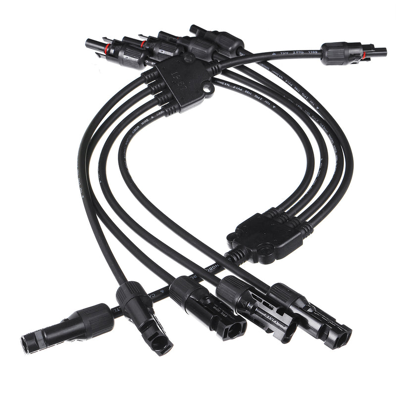 MC4 Y Branch Solar Panel Cable Connector Adapter MC4 Photovoltaic Waterproof Solar Connecter Solar Power Supply Cable Wire