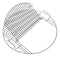 45.5cm Round BBQ Grill Net Stainless Steel Charcoal Cooking Frame Barbecue Replacement Net