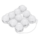 10pcs Vanity LED Mirror Dimmable Light Bulbs kit Cosmetic Makeup Hollywood Style