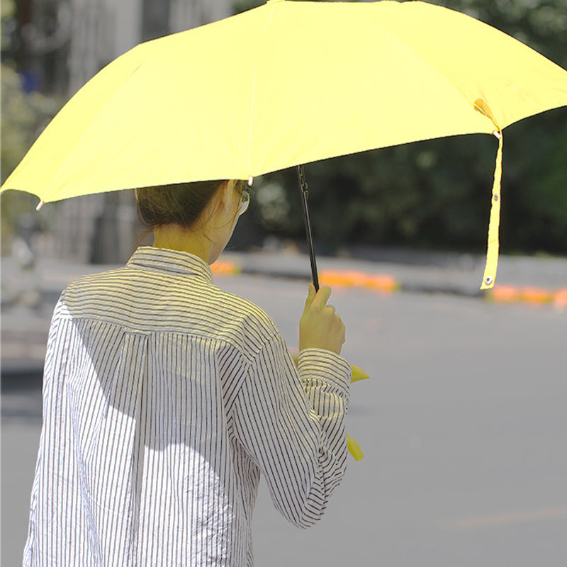 Automatic Folding Umbrella 1-2 People Lovely Duck Wooden Handle Umbrella Windproof Camping Sunshade