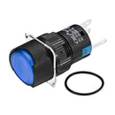 Machifit LAY16-11 DC 12V 16mm Momentary Switch 6 Pin Push Button Swith Blue