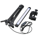 6W Flexible Long Arm Clip Dimmable USB Desk Table Lamp Three Color Modes Reading Light DC5V
