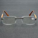 Aluminum-magnesium Alloy Reading Glasses Frameless HD Resin Lenses Presbyopic Glasses