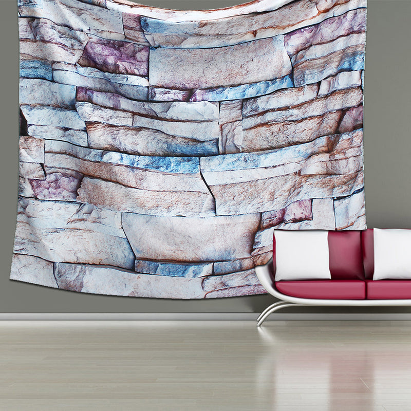 3D Brick Stone Pattern Psychedlic Tapestry Room Bedspread Wall Hanging Throw Decorations