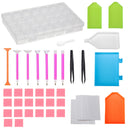 38Pcs 5D Diamond Paintings Tool DIY Embroidery Stitch Cross Pen Storage Box Kit