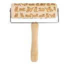 Merry Christmas Wooden Print Rolling Pin Christmas Decorations Dessert Tools
