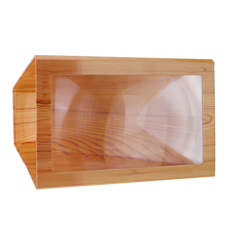 12" Wood Foldable 3D Phone Screen Magnifier Movie Video Phone Amplifier for Smart Phone for iPhone for Samsung Xiaomi